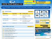 Tablet Screenshot of centretravel.ie